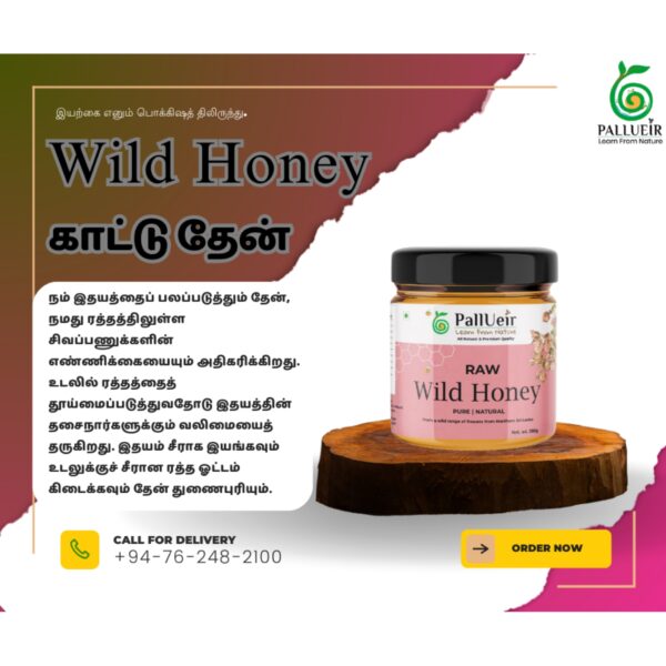 Wild Honey 350g | 100% Pure Raw and Unprocessed Honey |