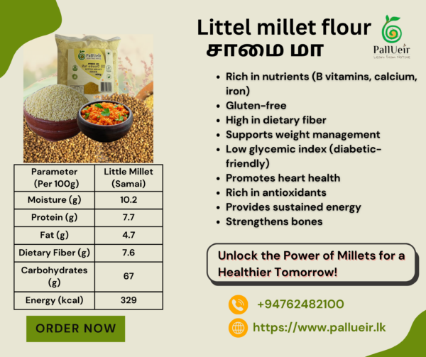 Little Millet | Samai | சாமை | 400g Unpolished Rice |100% Gluten Free & Natural |High Protein & More Fiber