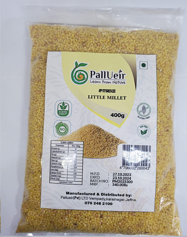 Little Millet | Samai | சாமை | 400g Unpolished Rice |100% Gluten Free & Natural |High Protein & More Fiber