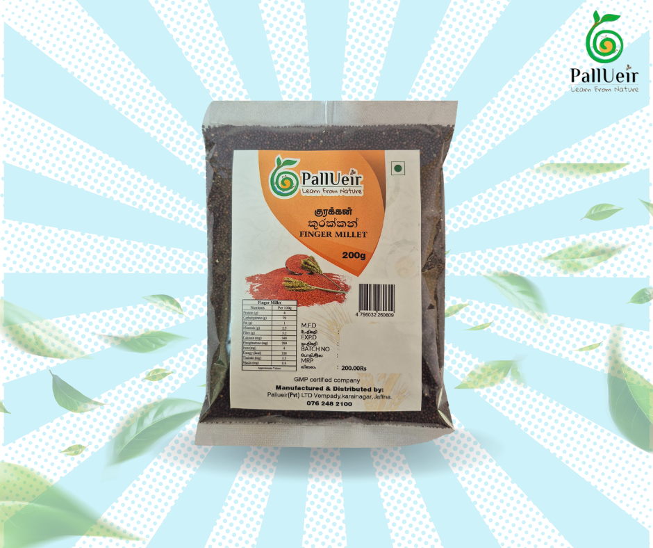Finger Millet | Kurakkan | குரக்கன் | 200g Unpolished Rice | 100% Gluten Free & Natural | High Protein & More Fiber