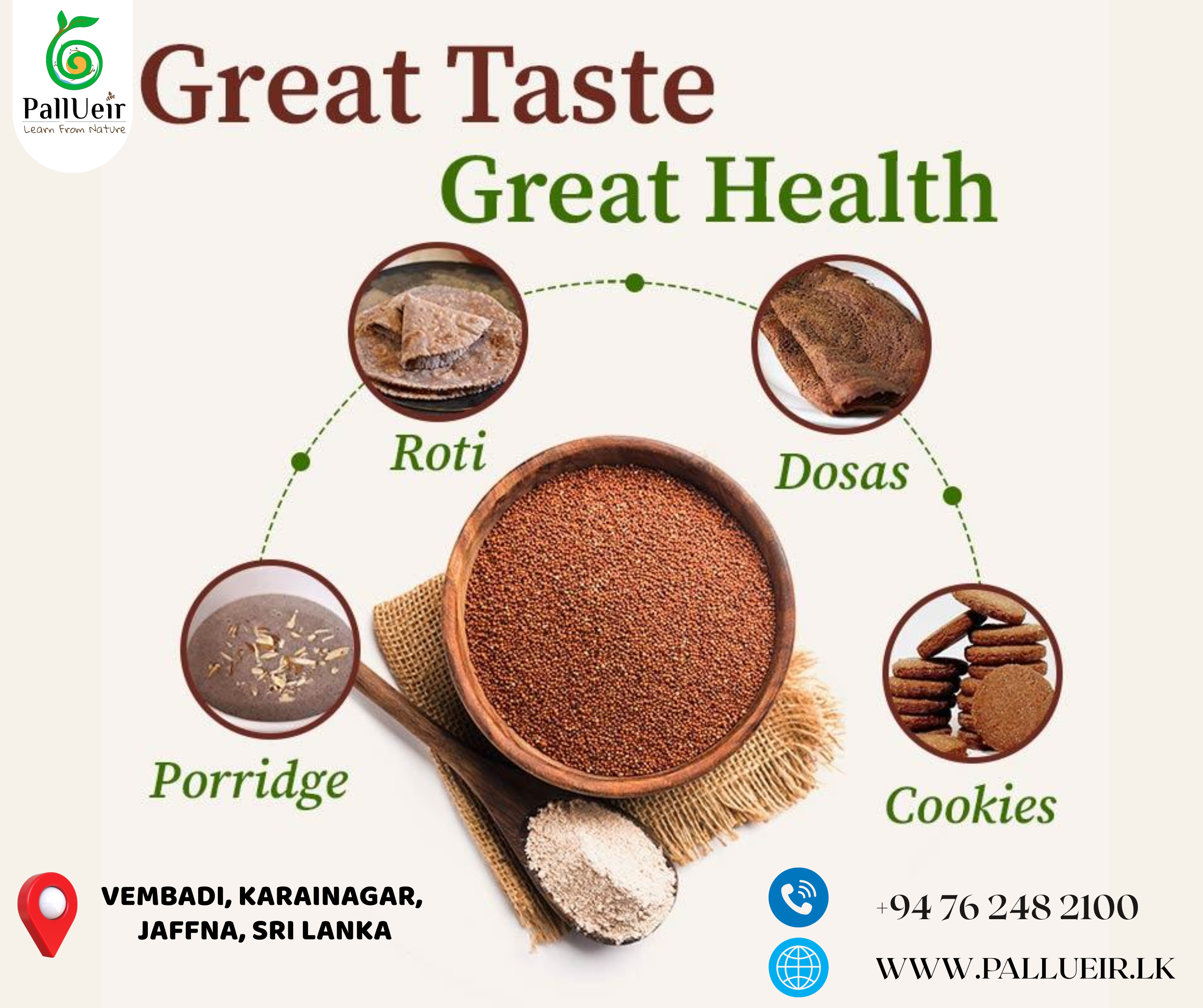 Finger Millet | Kurakkan | குரக்கன் | 200g Unpolished Rice | 100% Gluten Free & Natural | High Protein & More Fiber