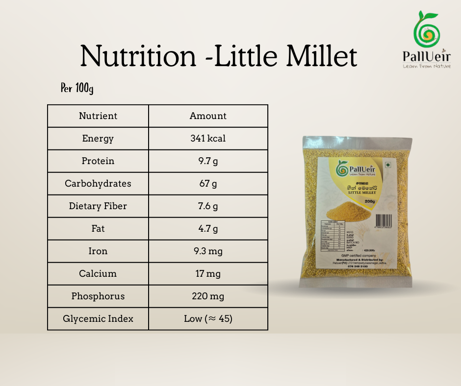 Little Millet | Samai | சாமை | 400g |100% Gluten Free & Natural |High Protein & More Fiber